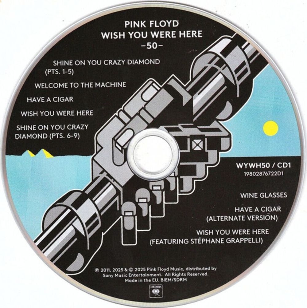 PINK FLOYD - Wish You Were Here (50th Anniversary), (2CD, Deluxe Edition, Reissue, 2025, Remastered) Пинк Флойд. Новый запечатанный музыкальный диск