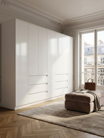 Шкаф 160х50х220, Марм, для одежды распашной 4 двери 3 ящика со штангой и полками, Dipriz