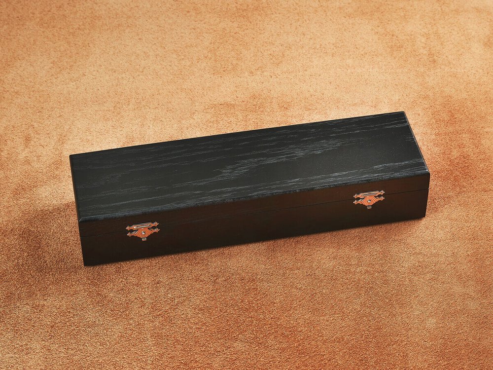 Якутский нож "Амга", сталь Х12МФ, рукоять коричневая стабилизированная карельская береза / акрил агат