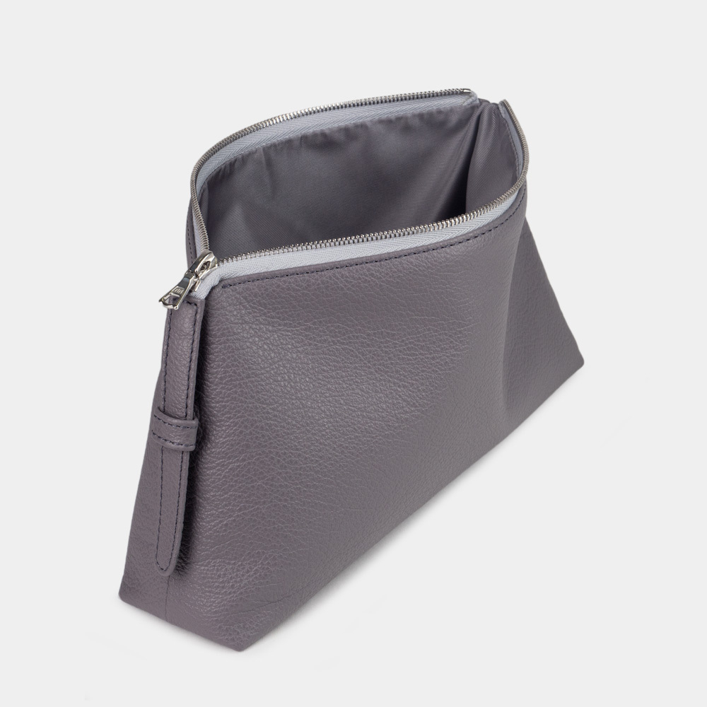 Женская кожаная косметичка Comete Easy фиолетового цвета