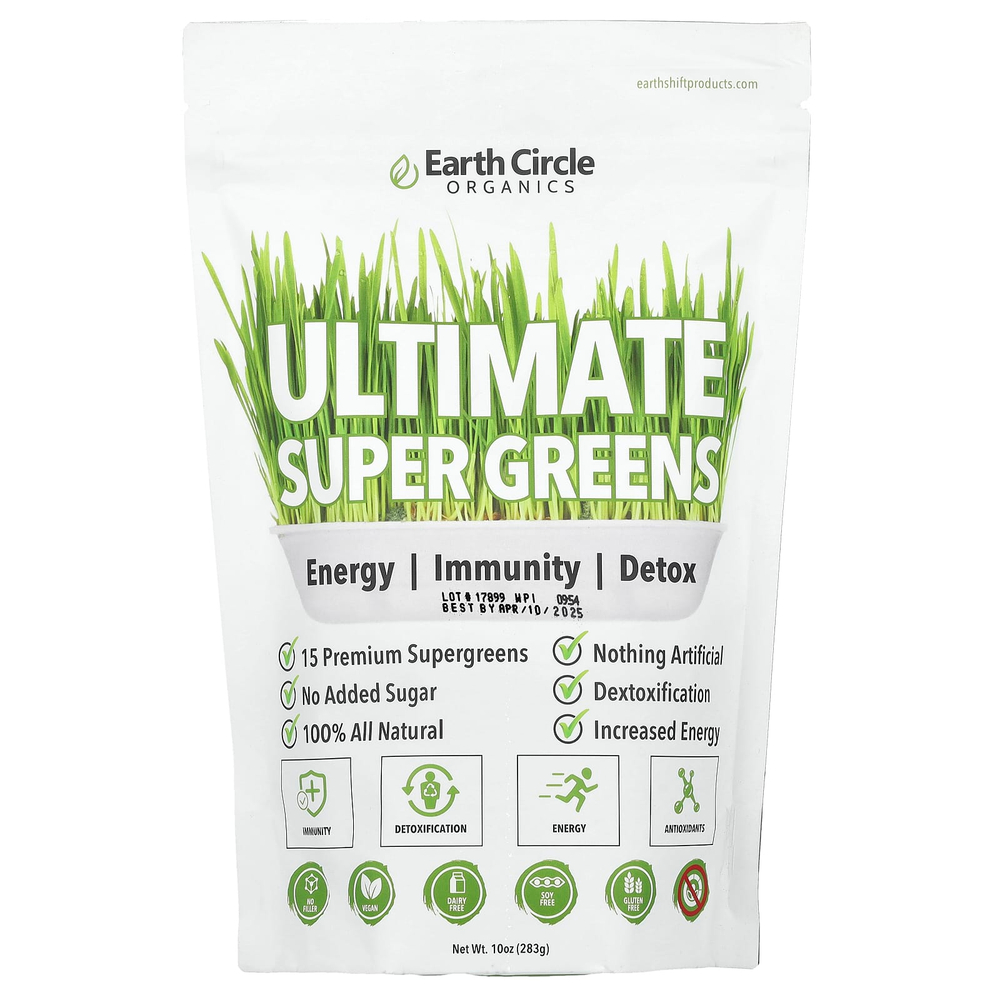 Earth Circle Organics, Ultimate Super Greens, 283 г (10 унций)