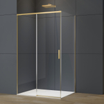 Душевой уголок Софт 2 (Soft 2) Vincea VSR-3SO28011CLG, 1100*800, брашированное золото, стекло прозрачное
