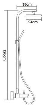 Смеситель FRAP F2404 душевая система, смеситель, хром, излив