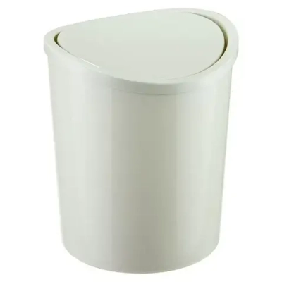 Контейнер для мусора настольный 1.6л белый ротанг