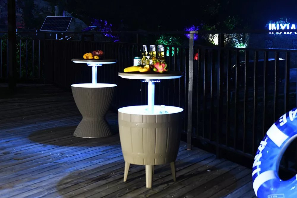 Стол пластиковый мини-бар Tagliamento Nova Cool Bar, белый, тортора