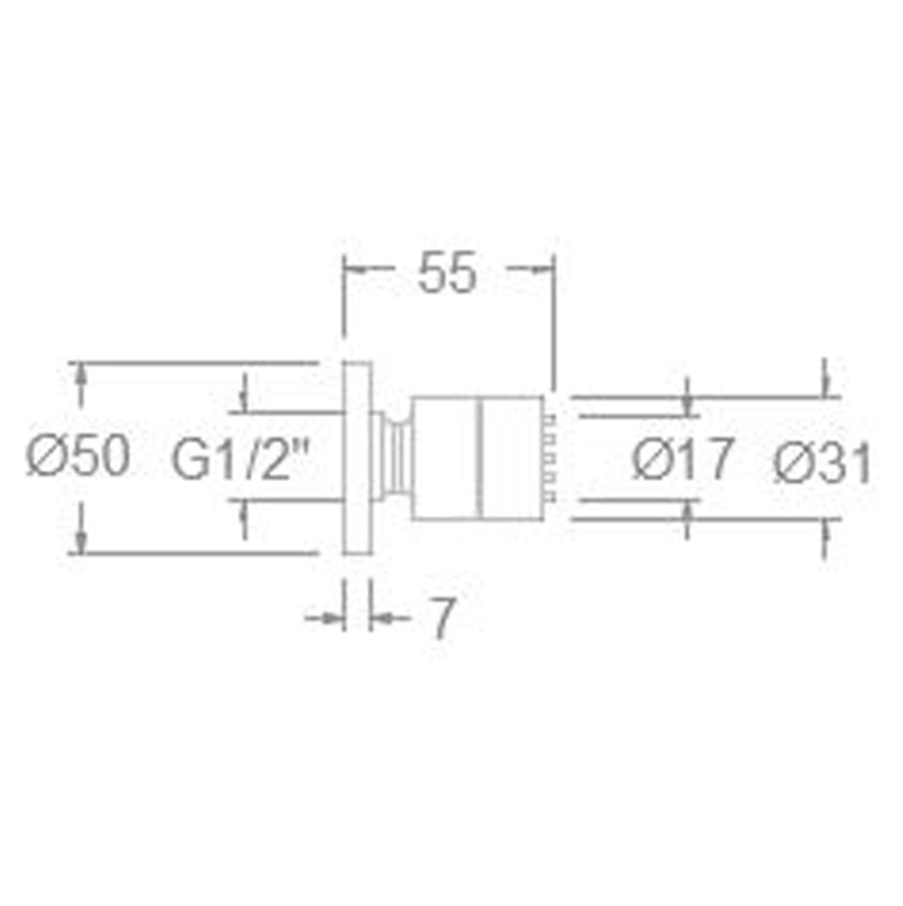 Форсунка для душа круглая 9873