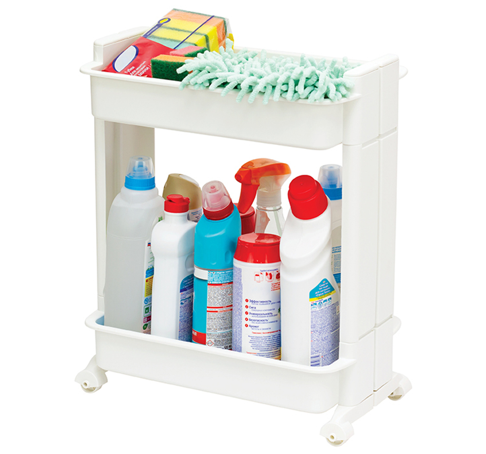 Стойка на колесах широкая (2 секции) М2732, белый