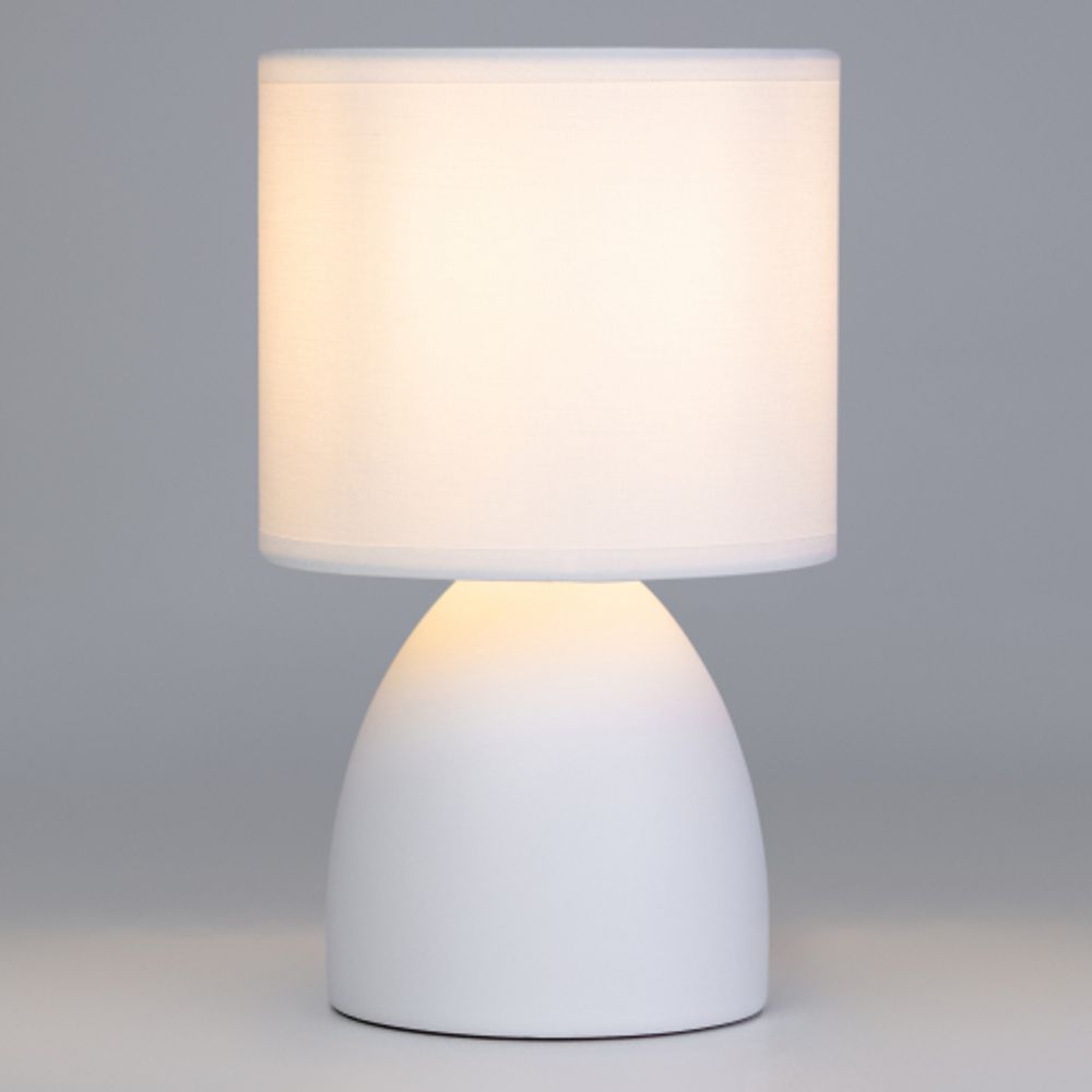 Настольная лампа Rivoli Nadine 7042-502 1 * Е14 40 Вт керамика белая с абажуром | Rivoli