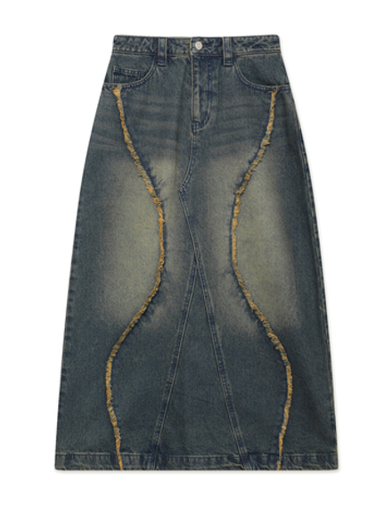 Юбка Curved Raw Edge Maxi