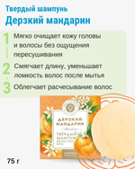 Твердый шампунь для волос Дерзкий мандарин, 75 г (4,35 б)