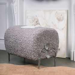 Банкетка Нимфея Серый Античное Серебро