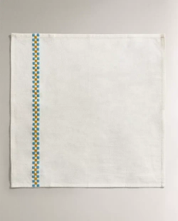 ZARA HOME САЛФЕТКИ ИЗ ХЛОПКА С КОНТРАСТНОЙ КАЙМОЙ (НАБОР ИЗ 2 ШТ.), БЕЛЫЙ/ЗЕЛЕНЫЙ