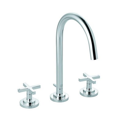 Смеситель для раковины Kludi Nova Fonte Classic на 3 отверстия, хром (201430520)