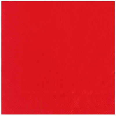 Салфетка в красном цвете, 33 см, 12 шт