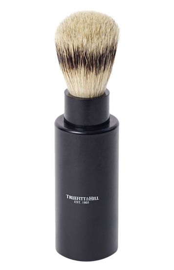 ИЗОГНУТАЯ КИСТЬ ДЛЯ БРИТЬЯ ВОРС СЕРЕБРИСТОГО БАРСУКА ЭБОНИТ T&H