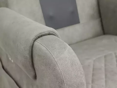 Массажное кресло реклайнер с подъемом FUJIMO LOUNGE UP F7003 VLFL Mouse,  Ivory,