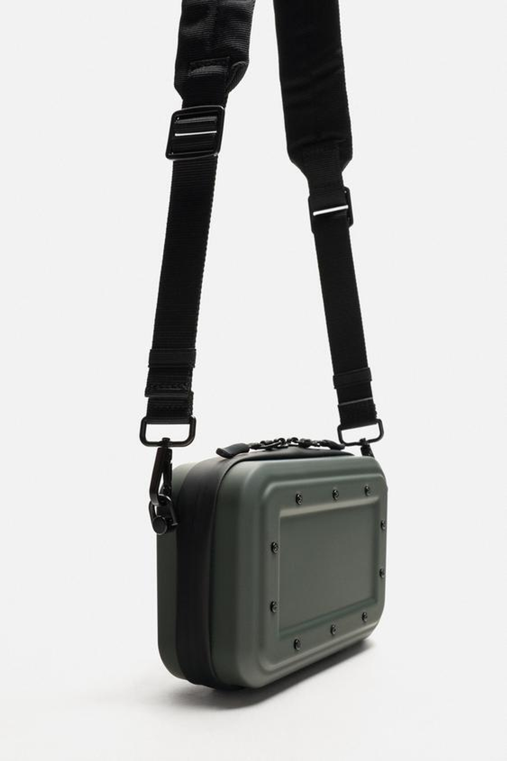 ZARA СУМКА-КОРОБОЧКА, ЗЕЛЕНЫЙ ХАКИ