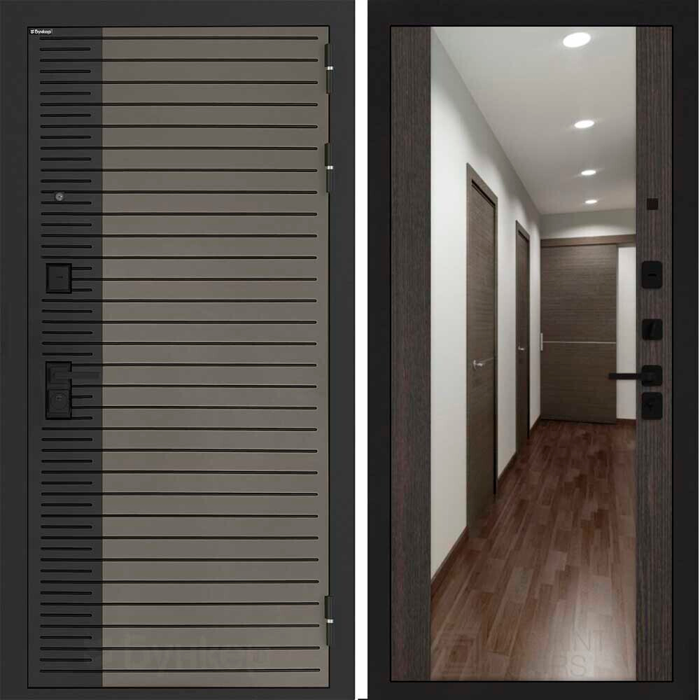 Входная дверь Бункер BN-15 - Зеркало максимум Венге