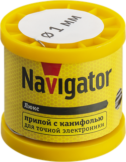 Припой Navigator 93 085 NEM-Pos02-61K-1-K200 (ПОС-61, катушка, 1 мм, 200 гр)