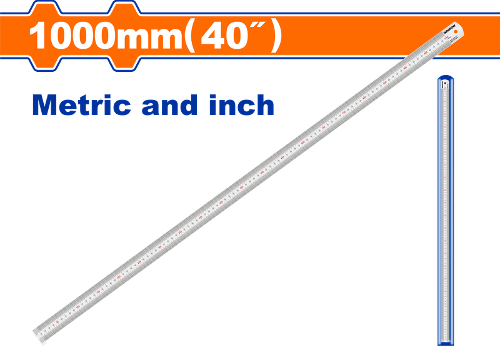 Линейка стальная 1000 мм (20/60) WADFOW WSR3330