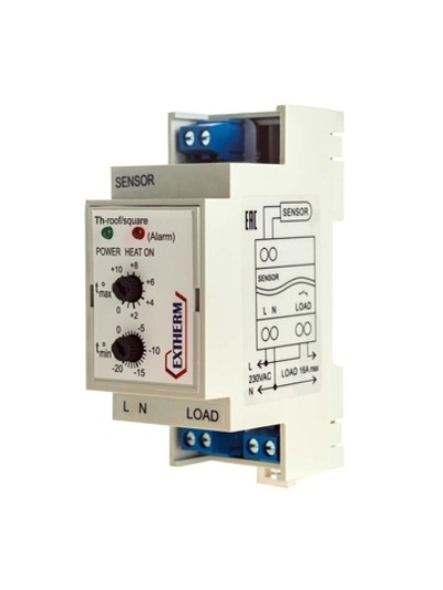 Термостат для управления системой электрообогрева на кровлях/площадках по темпер. воздуха EXTHERM Th-roof