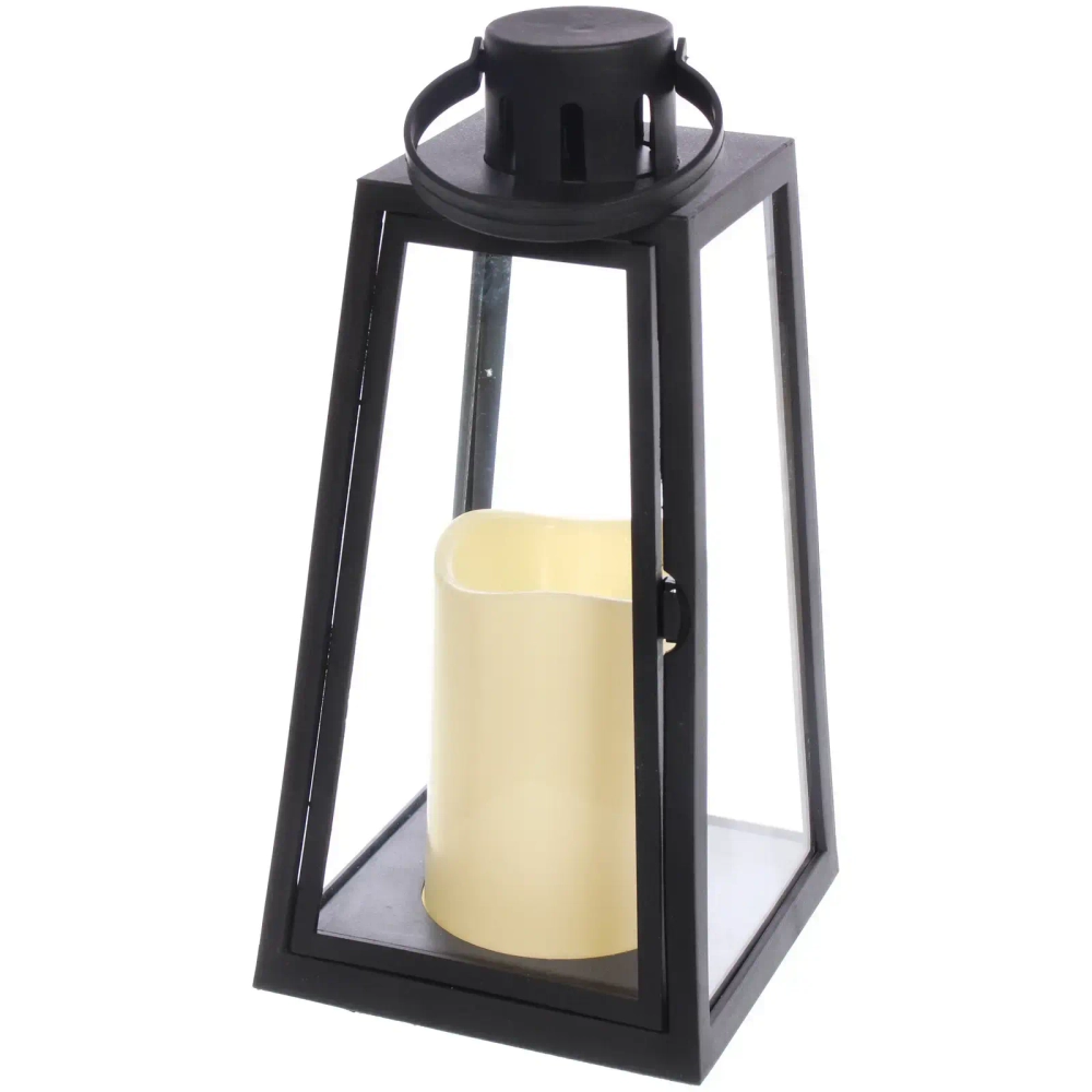 Сувенир с подсветкой «Свеча» 13*13*26 см (работает от 3*ААА), Черный