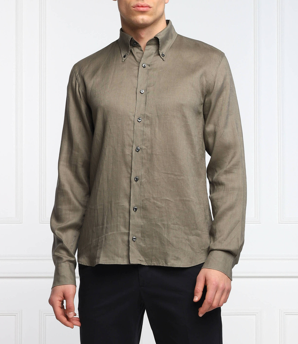 льняная рубашка harry 3 Oscar Jacobson - бежевый(11265036)