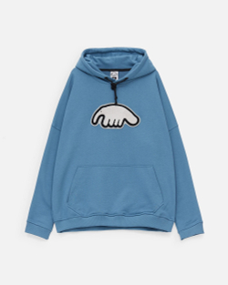 Худи ANTEATER Hoodie-Blue-White-Logo