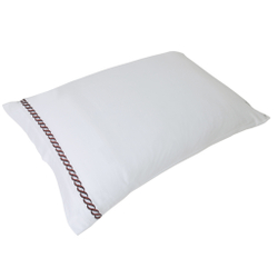 Постельное белье 2 спальное евро Casual Avenue Messina белое с темно-синим и красным наволочка