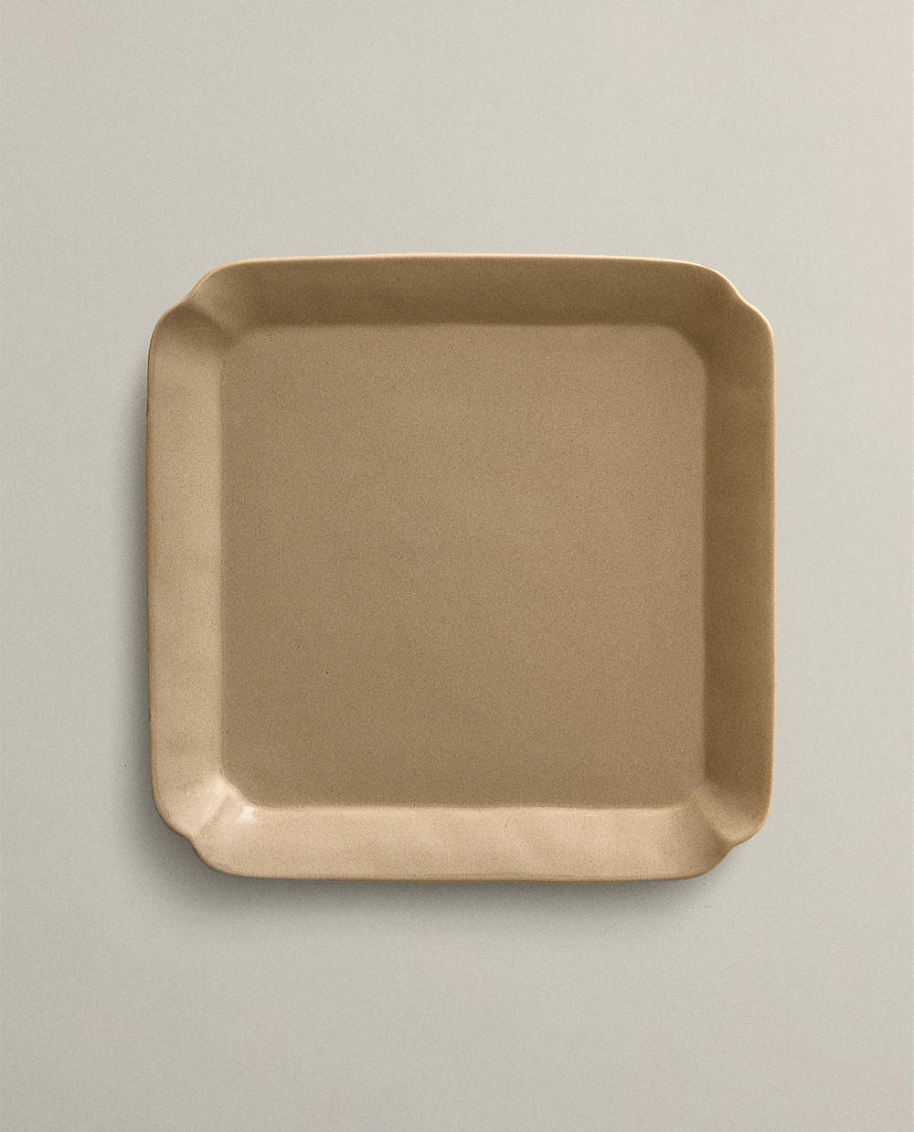 Zara Home блюдо сервировочное из каменной керамики, цвет бежевый, 20 см