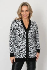 Жакет В 1881/черно-белый