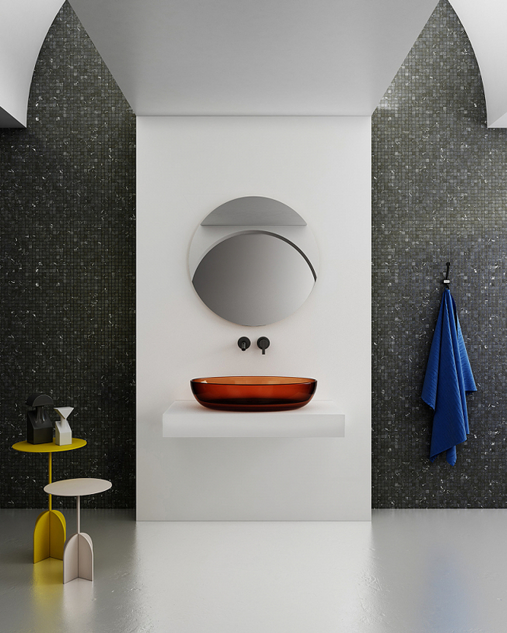 Раковина-чаша Abber Kristall 60 AT2801Opal Коричневая