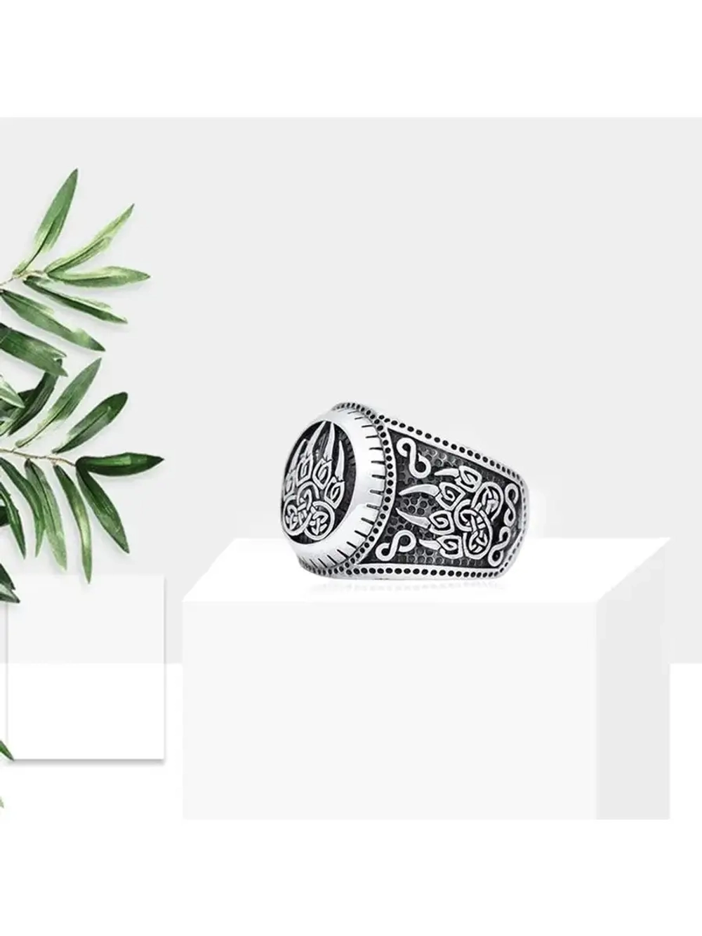 Кольцо скандинавское Лапа медведя берсерка