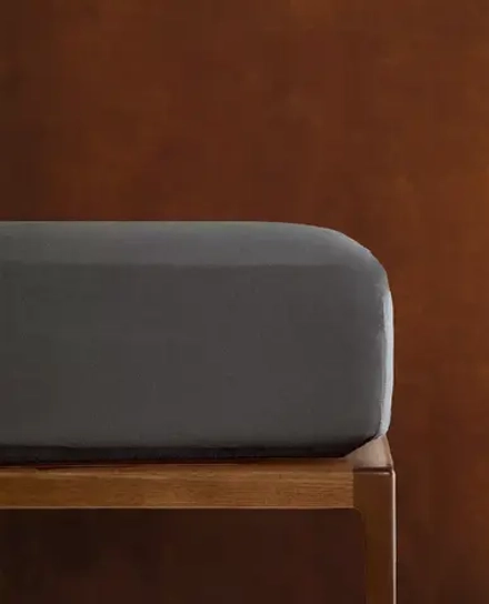ZARA HOME ПРОСТЫНЯ ИЗ ПЕРКАЛЯ (КОЛИЧЕСТВО НИТЕЙ 300), СЕРЫЙ