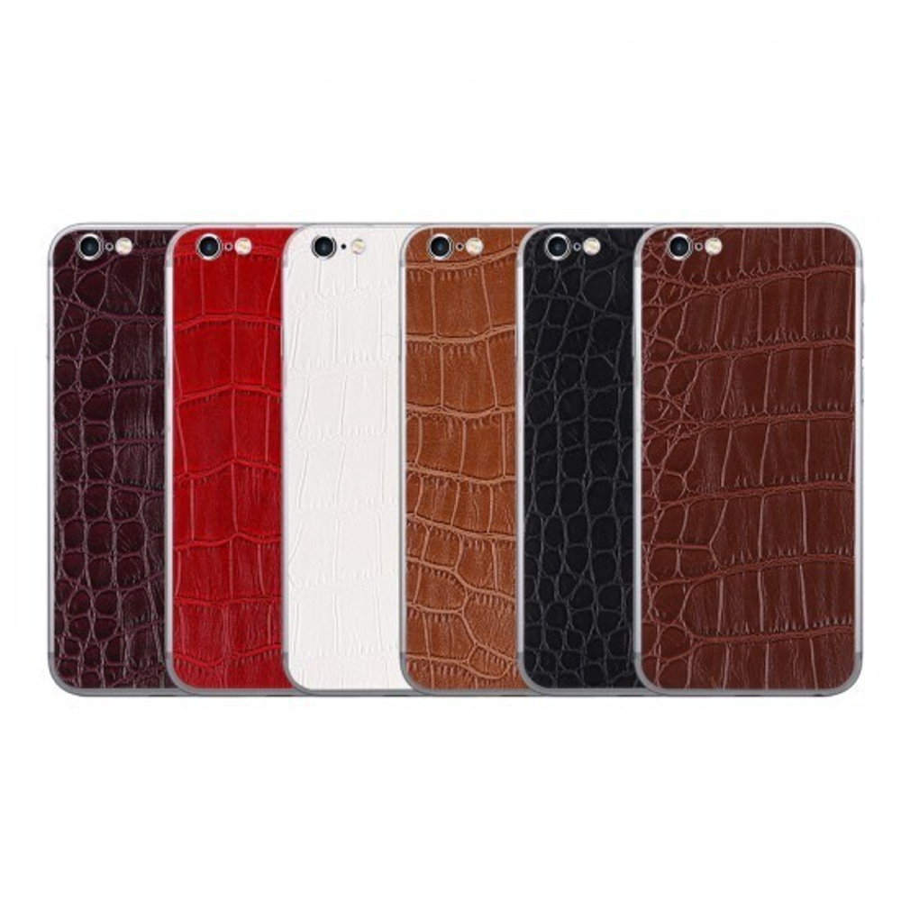 Наклейка из экокожи для iPhone 6/6S, 011062 Красный