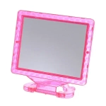 Зеркало настольное в пластиковой оправе «Классика - Ромбы» прямоугольник, подвесное 17*13,5см