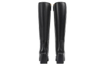 GUCCI Horsebit Knee High Boots 7.5cm Women"s Black
