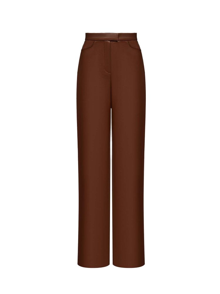 Прямые брюки с завышенной талией