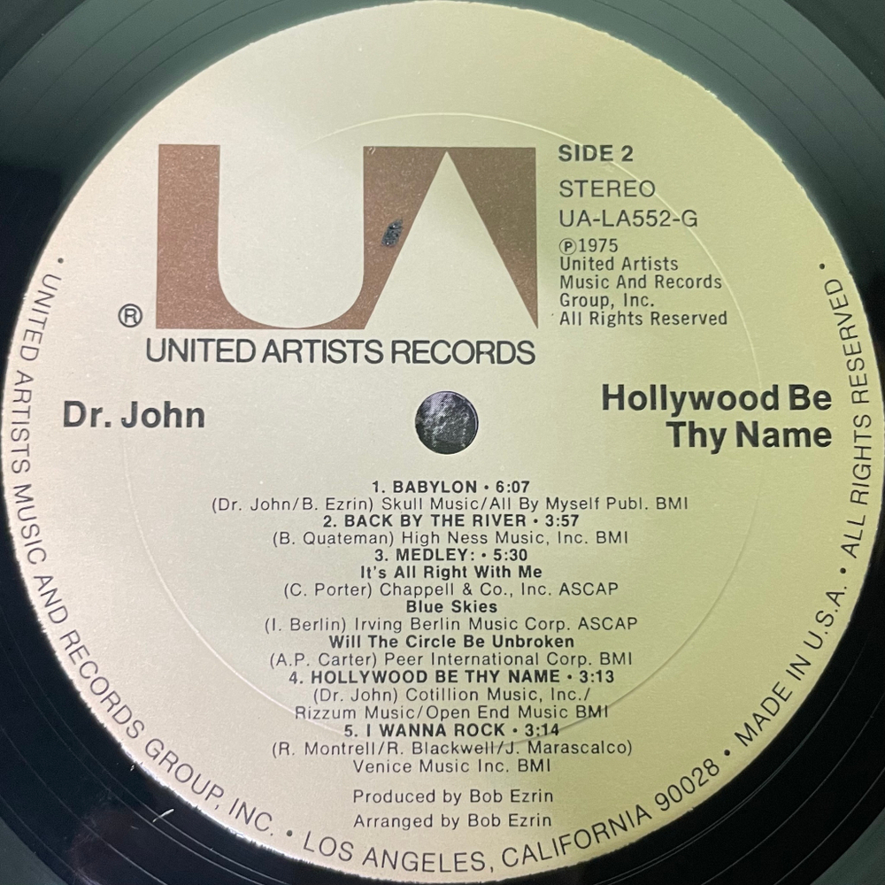 Dr. John ‎– Hollywood Be Thy Name (США 1975г.)