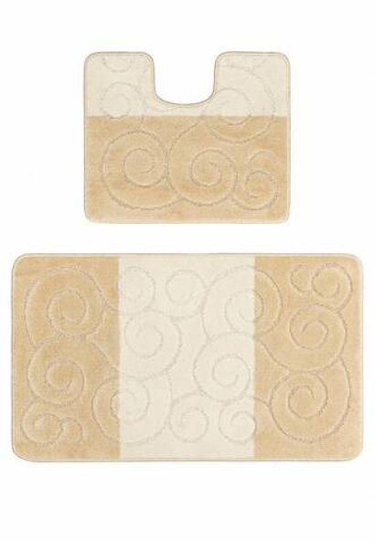 Комплект ковриков для ванной Confetti Bath Maximus Sile 2540 Beige BQ (60*100; 50*60)