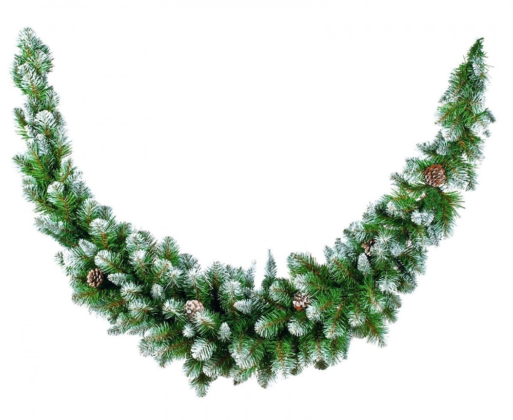 Сваг Императрица с шишками 180х36см заснеженная Triumph Tree