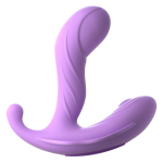 Фиолетовый вибромассажер 11,4см для зоны G с пультом ДУ PipeDream Fantasy for G-Spot Stimulate Her Vibe in Purple 4929-12