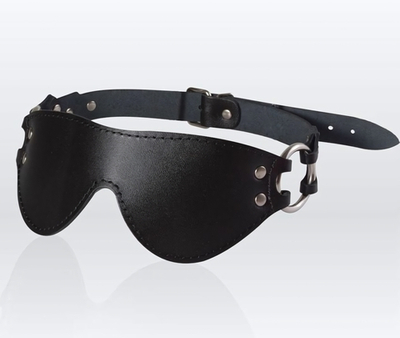 Маска из натуральной кожи с велюровой подкладкой (Цвет: черный)