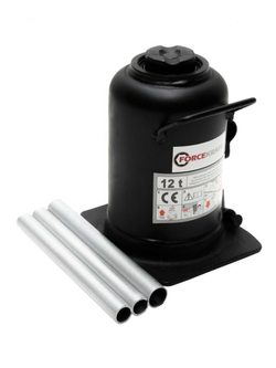 Домкрат бутылочный двухштоковый 12т (h min 240мм, h max 590мм) FORCEKRAFT FK-TH812001