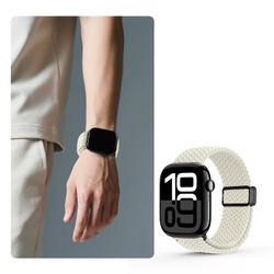 Эластичный ремешок серого цвета (Starlight) для смарт часов Apple Watch размером 42, 44, 45, 46, 49MM, серия Mixture Ultra Series от Dux Ducis