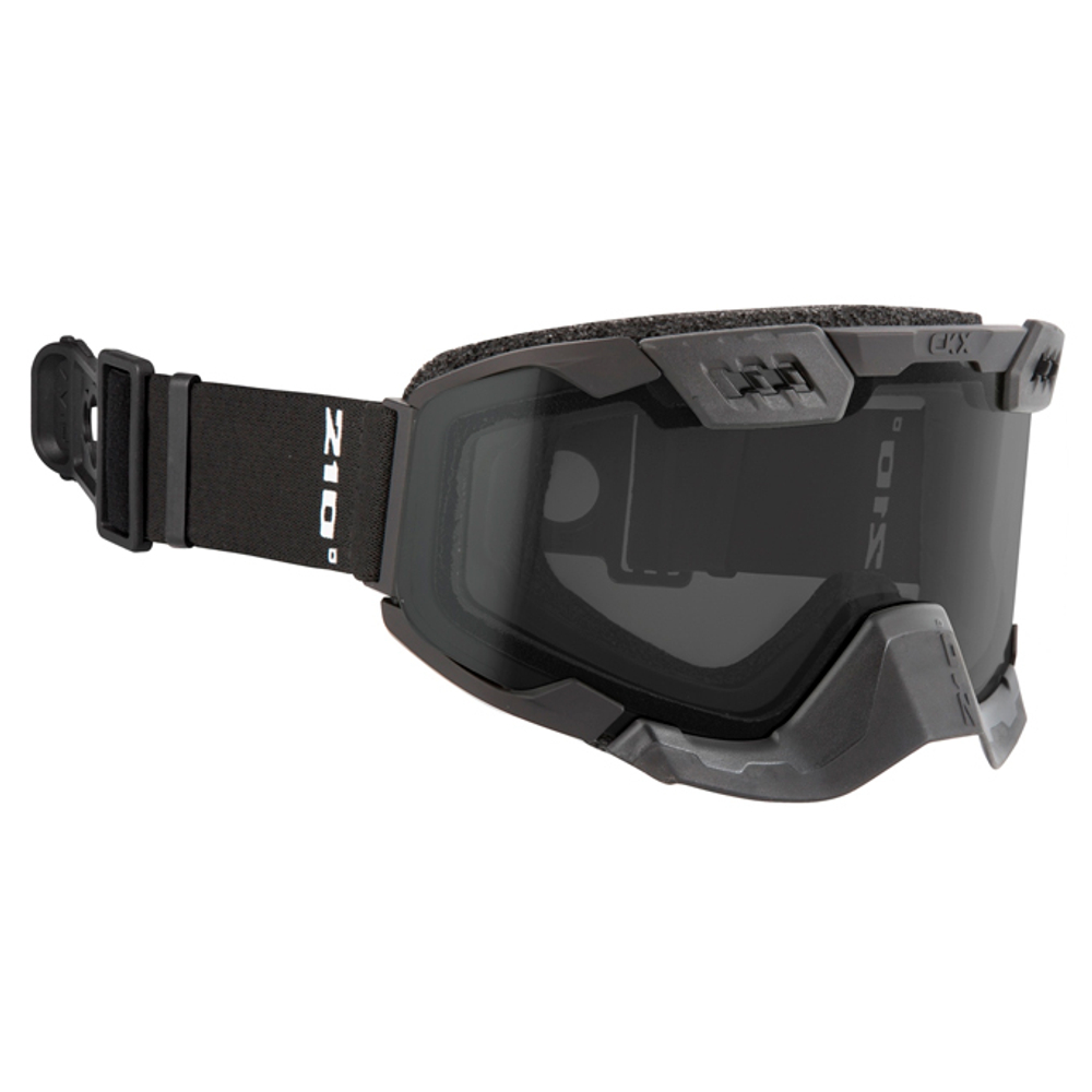 Очки снегоходные CKX 210 TACTICAL, линза двойная с регулировкой вентиляции, зеркальная серая, черный матовый