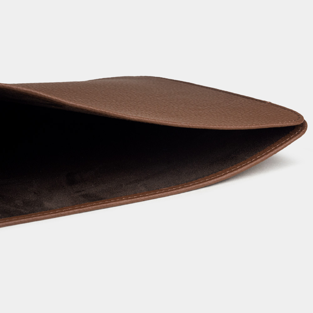 Чехол для iPad из кожи теленка, цвета шоколад