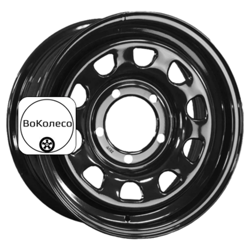 8x16/5x165,1 ET-10 D125 Land Rover Semicircle Gloss Black (LTM) ZEPP 4x4