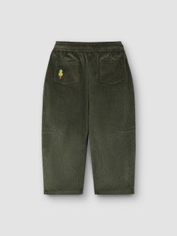 Широкие брюки хаки с вышивкой ЛЕС