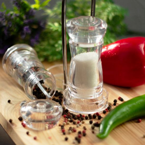 Набор для специй мельница и солонка на подставке Kamille КМ-7053